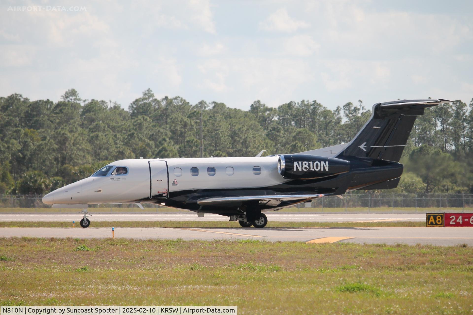 N810N, 2021 Embraer EMB-505 Phenom 300 C/N 50500602, Phenom 810N taxis at Southwest Florida International Airport prior to flight to Beverly Regional Airport