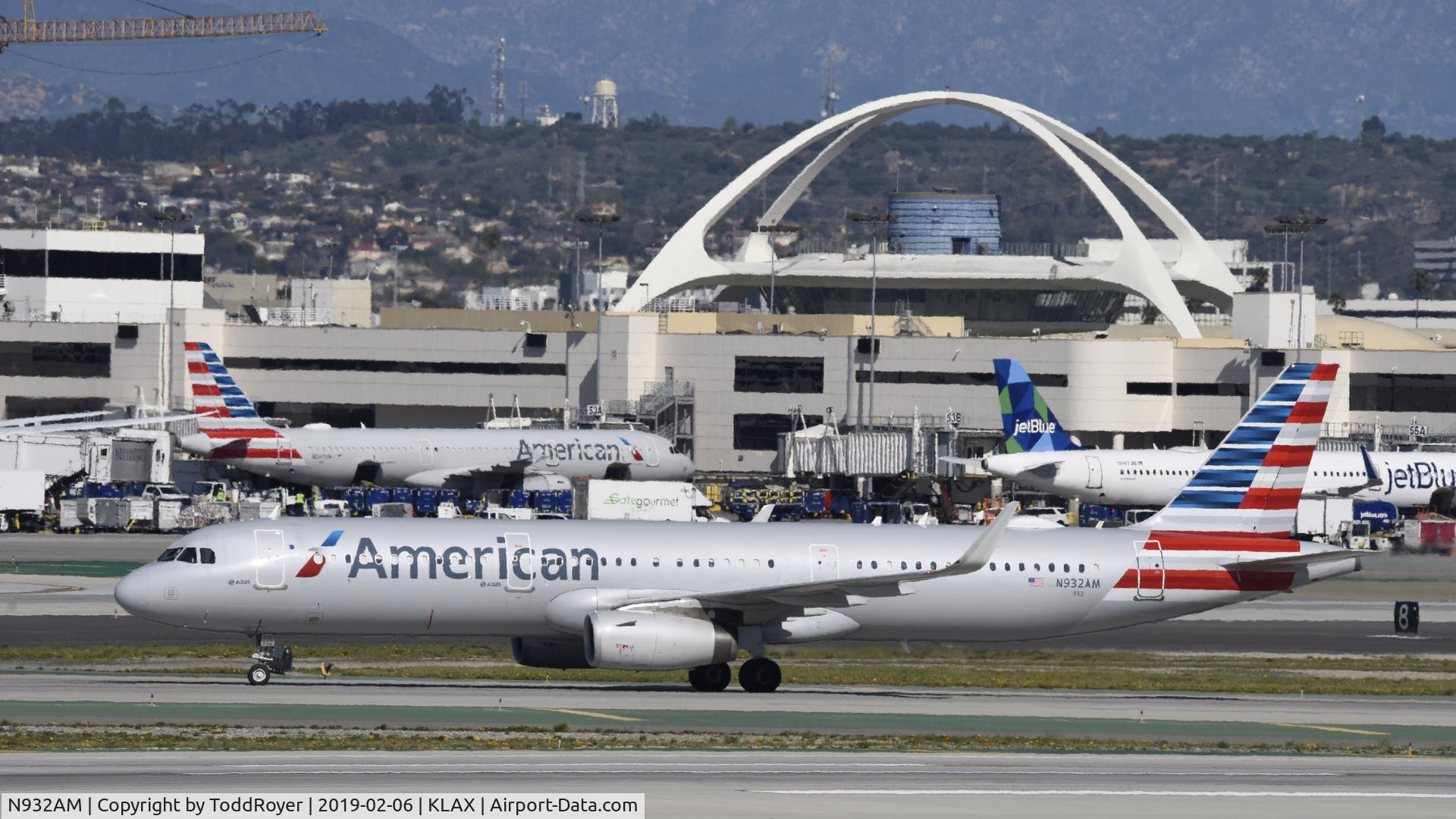 N932AM, 2017 Airbus A321-231 C/N 7419, Arriving at LAX on 25R
