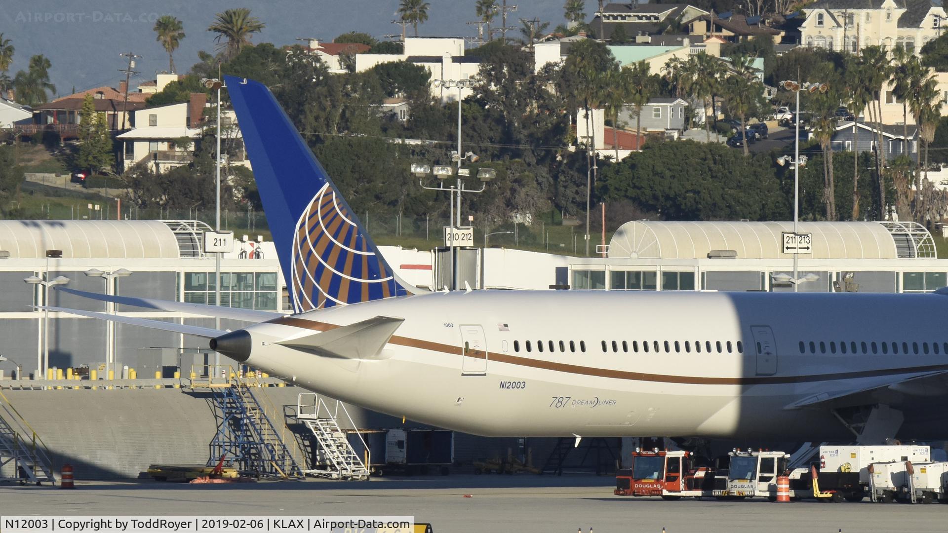 N12003, 2018 Boeing 787-10 Dreamliner Dreamliner C/N 40935, Parked at LAX