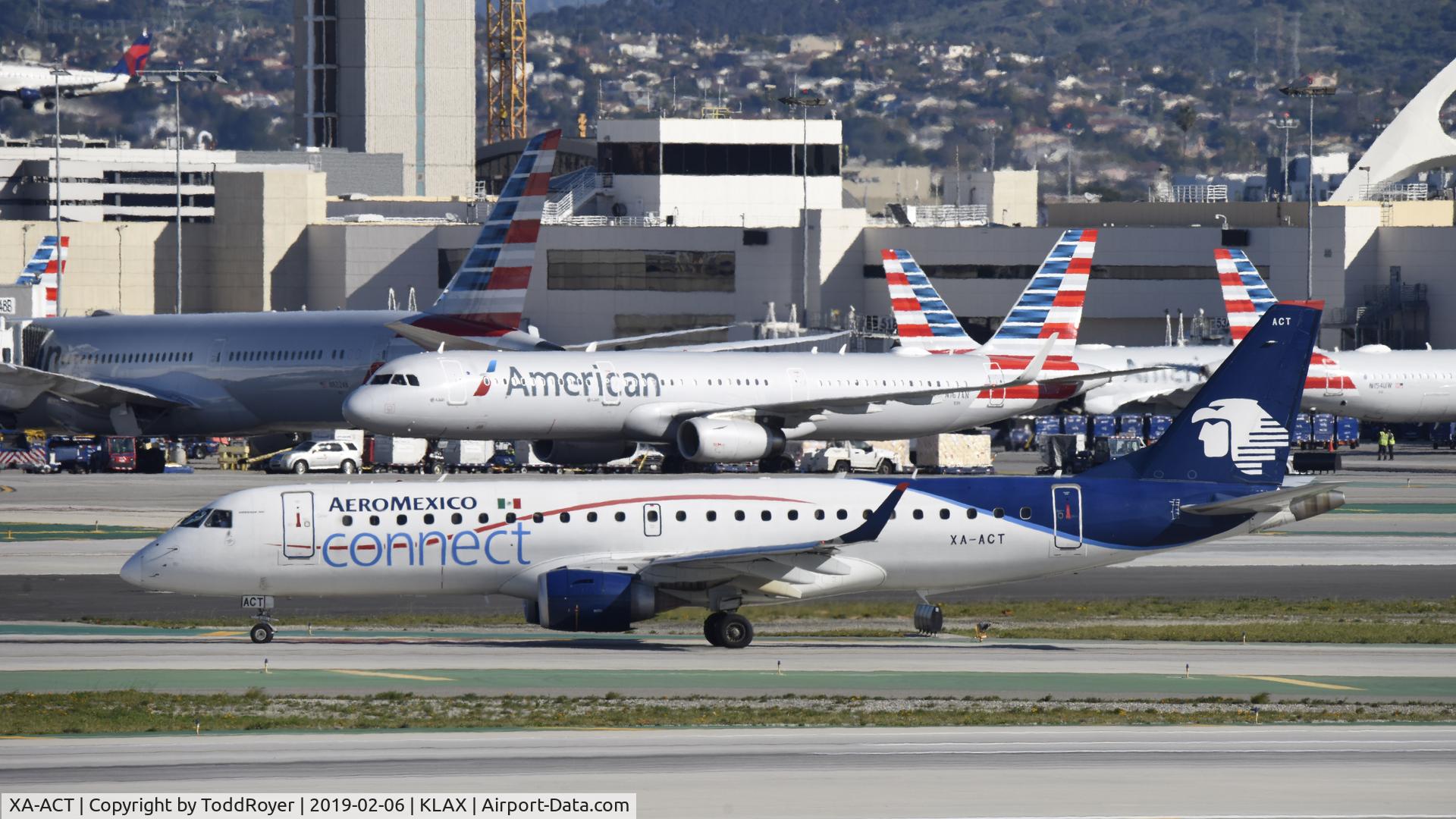 XA-ACT, 2012 Embraer 190LR (ERJ-190-100LR) C/N 19000557, Arriving at LAX on 25L
