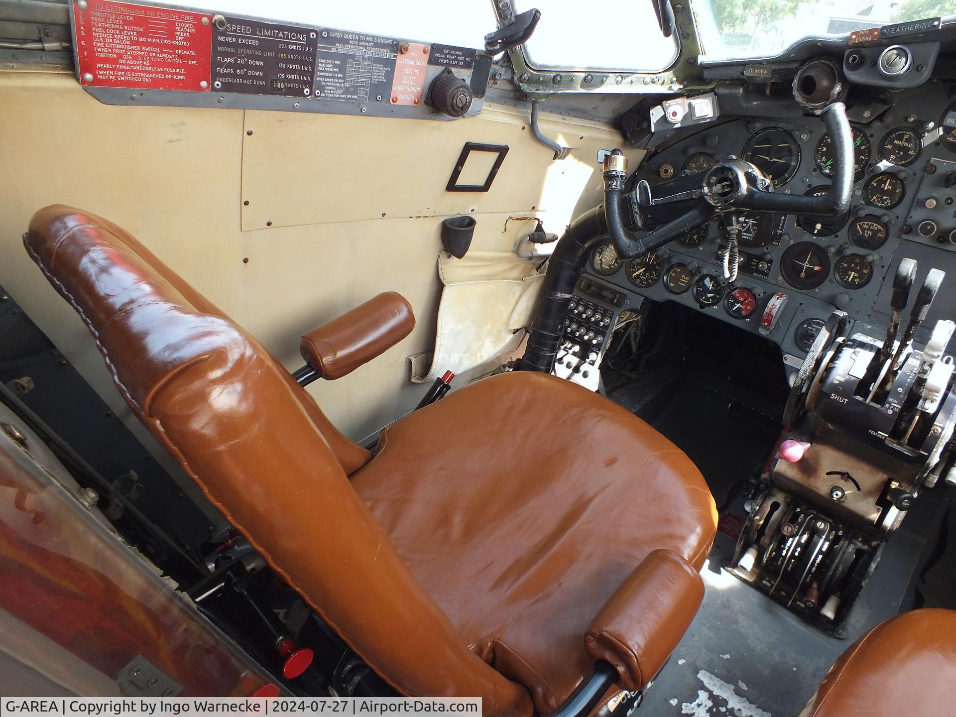 G-AREA, 1961 De Havilland DH-104 Dove 8 C/N 04520, De Havilland D.H.104 Dove 8 at the De Havilland Aircraft Museum, London Colney #c