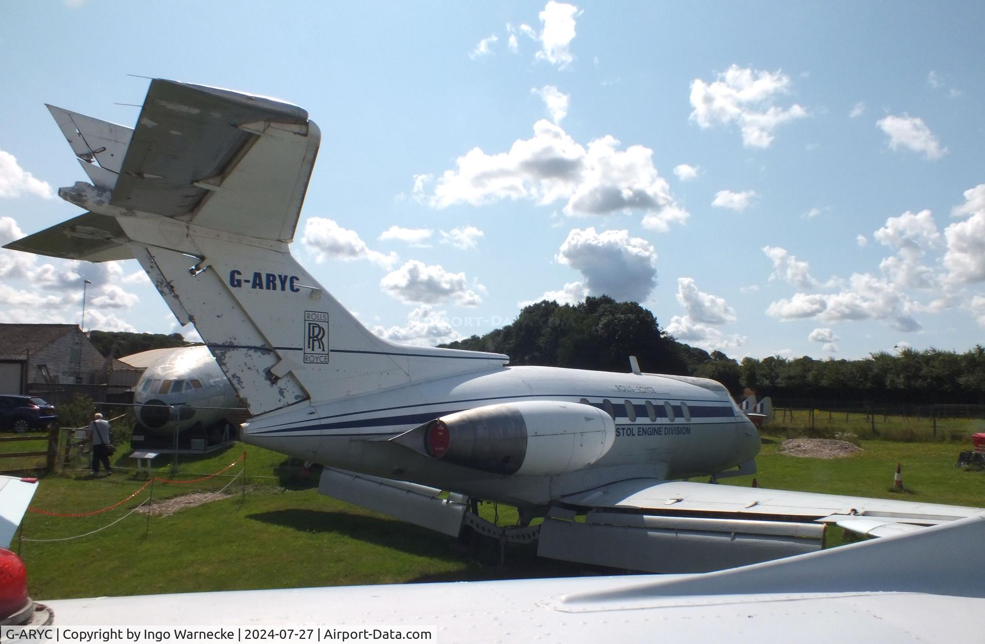 G-ARYC, 1963 De Havilland DH-125 Series 1/521 C/N 25003, De Havilland D.H.125 Srs1 at the De Havilland Aircraft Museum, London Colney