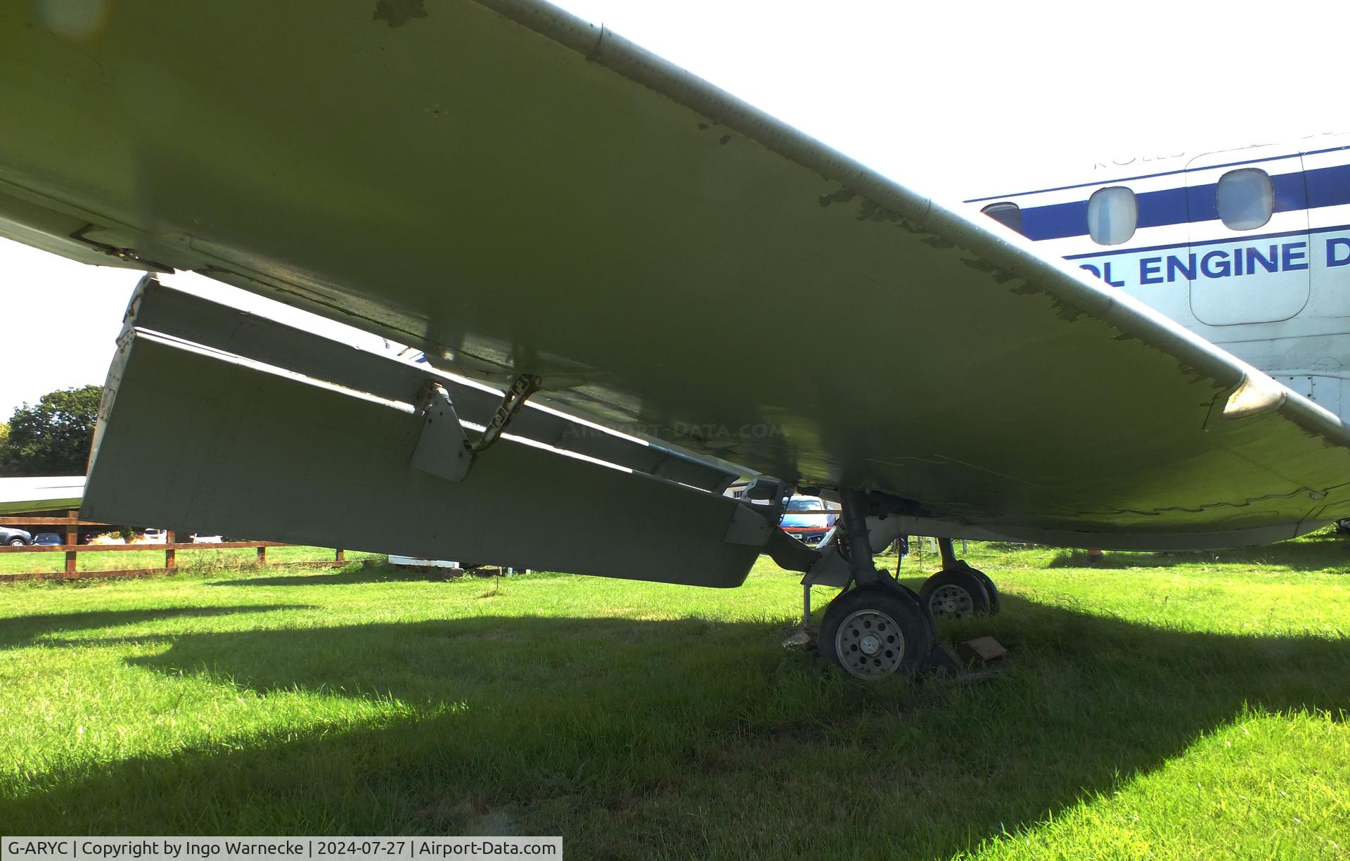 G-ARYC, 1963 De Havilland DH-125 Series 1/521 C/N 25003, De Havilland D.H.125 Srs1 at the De Havilland Aircraft Museum, London Colney