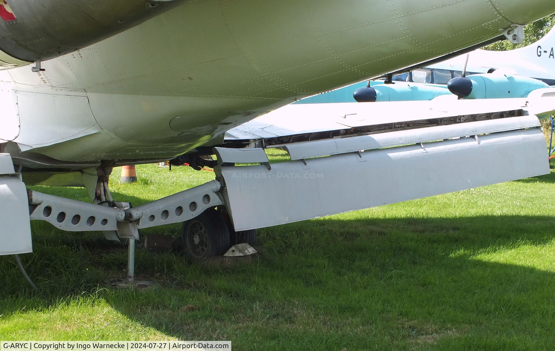 G-ARYC, 1963 De Havilland DH-125 Series 1/521 C/N 25003, De Havilland D.H.125 Srs1 at the De Havilland Aircraft Museum, London Colney