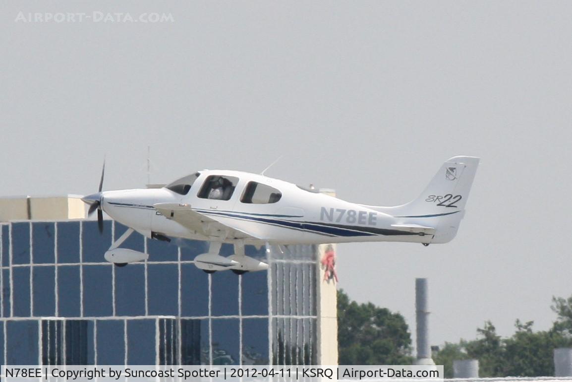 N78EE, 2002 Cirrus SR22 C/N 0325, N78EE departs Runway 32 at Sarasota-Bradenton International Airport