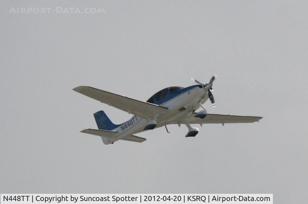N448TT, 2008 Cirrus SR22 G3 GTSX Turbo C/N 3073, N448TT departs Runway 14 at Sarasota-Bradenton International Airport