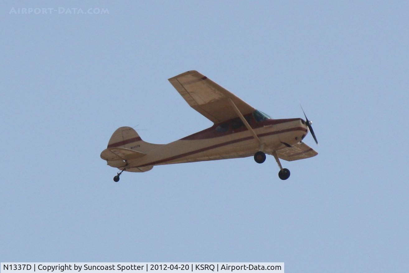 N1337D, 1951 Cessna 170A C/N 19913, N1337D departs Runway 14 at Sarasota-Bradenton International Airport