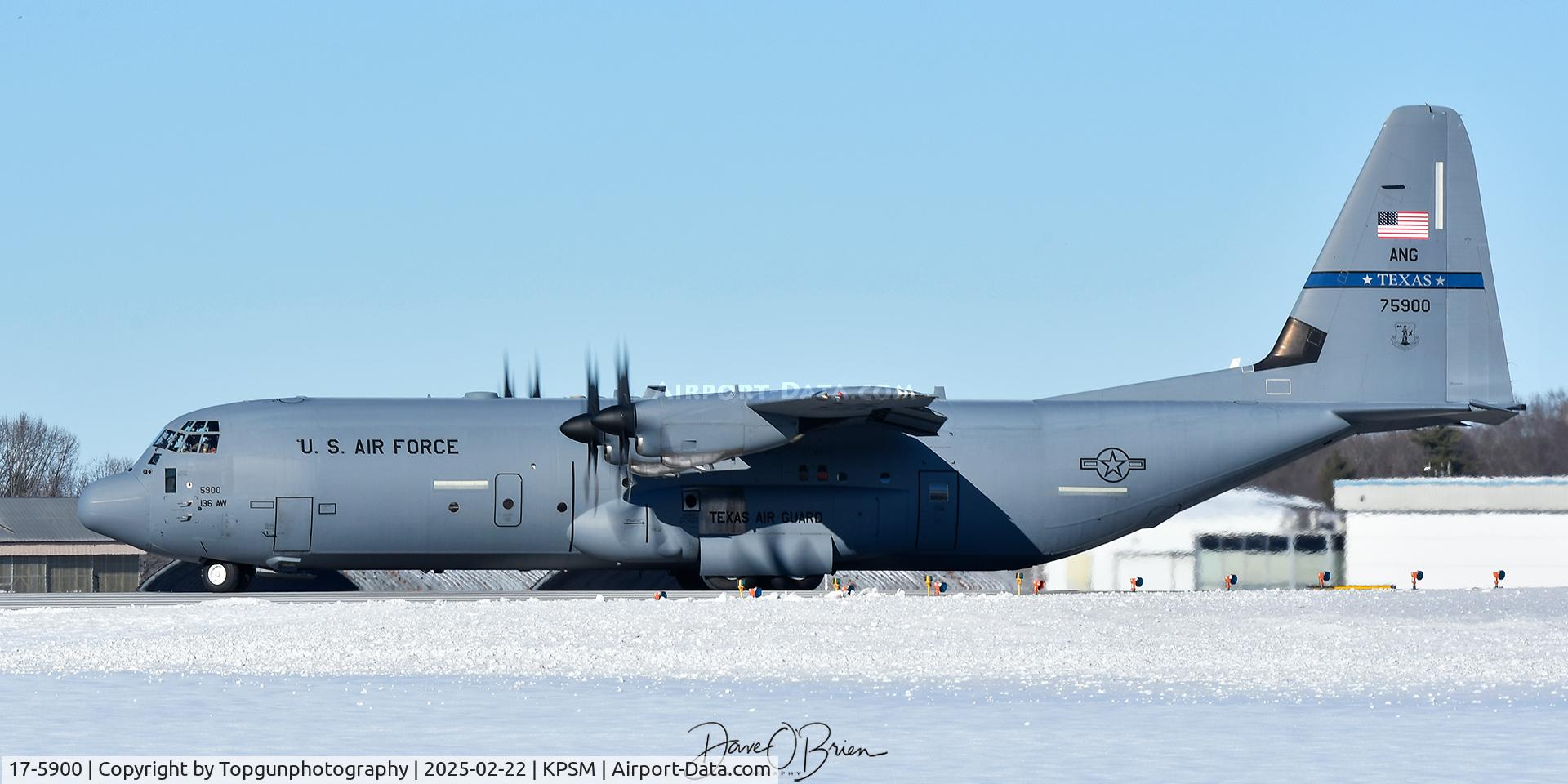 17-5900, 2020 Lockheed Martin C-130J-30 Super Hercules C/N 382-5900, REACH802 taking RW34