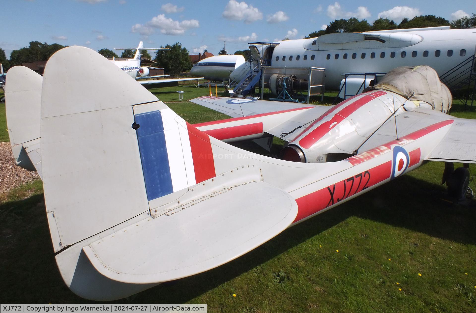 XJ772, De Havilland DH-115 Vampire T.11 C/N 15018, De Havilland D.H.115 Vampire T11 at the De Havilland Aircraft Museum, London Colney