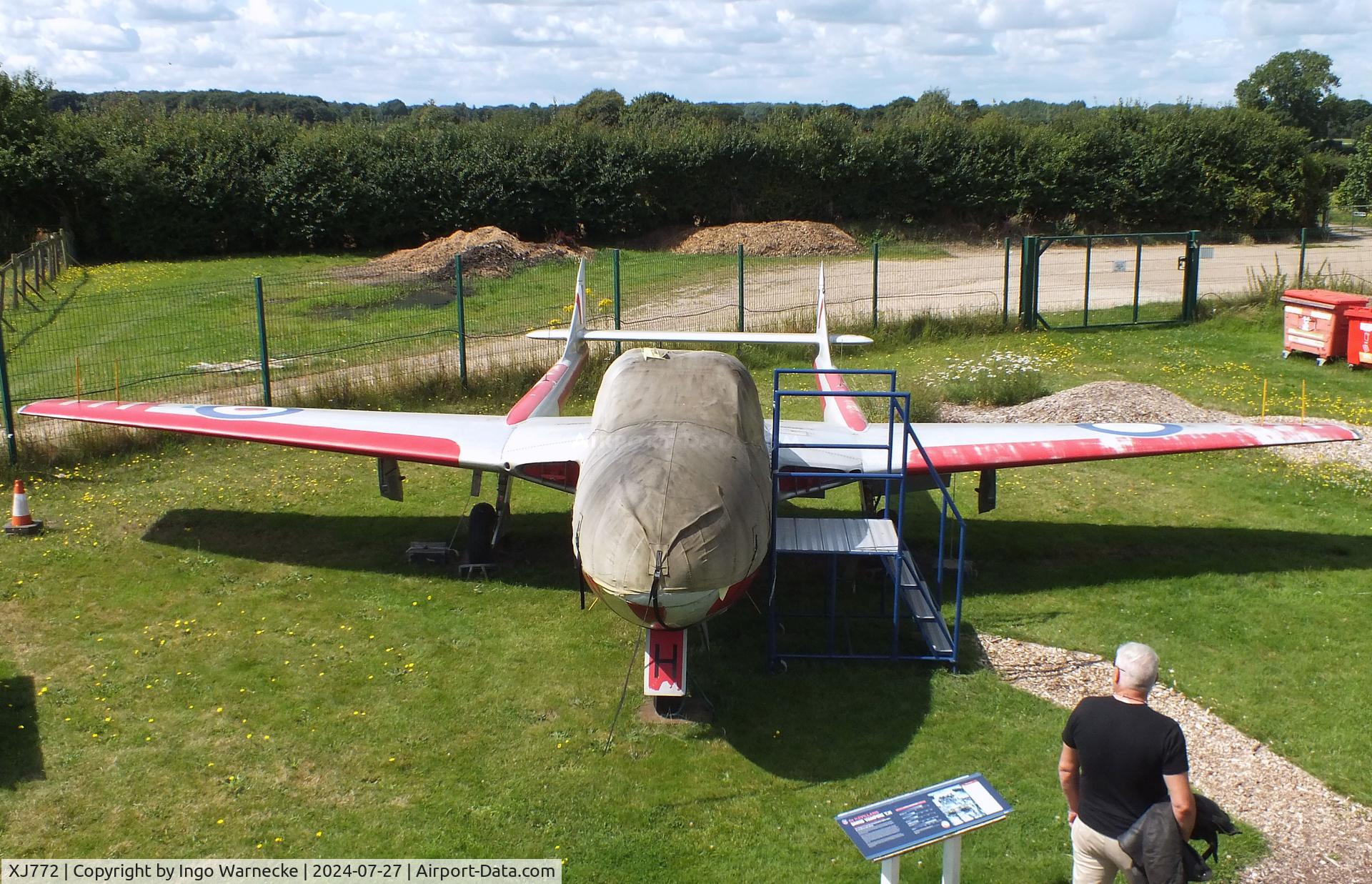 XJ772, De Havilland DH-115 Vampire T.11 C/N 15018, De Havilland D.H.115 Vampire T11 at the De Havilland Aircraft Museum, London Colney