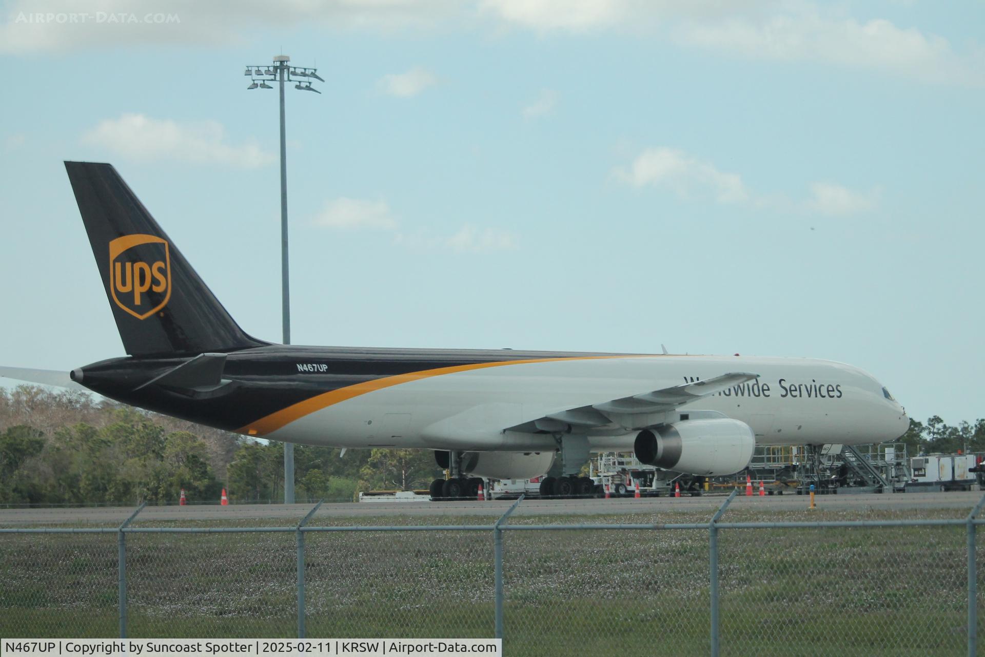 N467UP, 1997 Boeing 757-24APF C/N 25483, UPS Boeing 757 parked on the cargo ramp at Southwest Florida International Airport