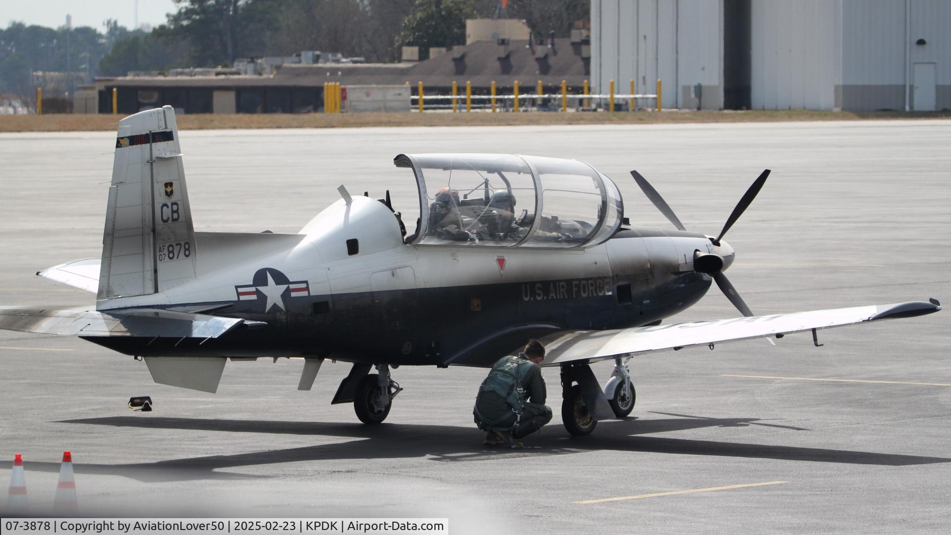07-3878, 2007 Raytheon T-6A Texan II C/N PT-433, USAF T-6A