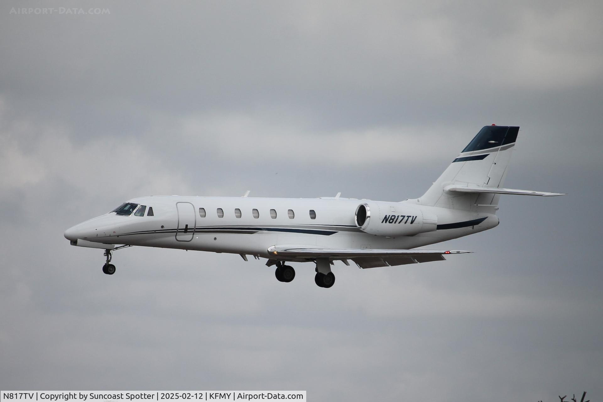 N817TV, 2008 Cessna 680 Citation Sovereign C/N 680-0213, Citation 817TV arrives on Runway 23 at Page Field following flight from Sarasota-Bradenton International Airport