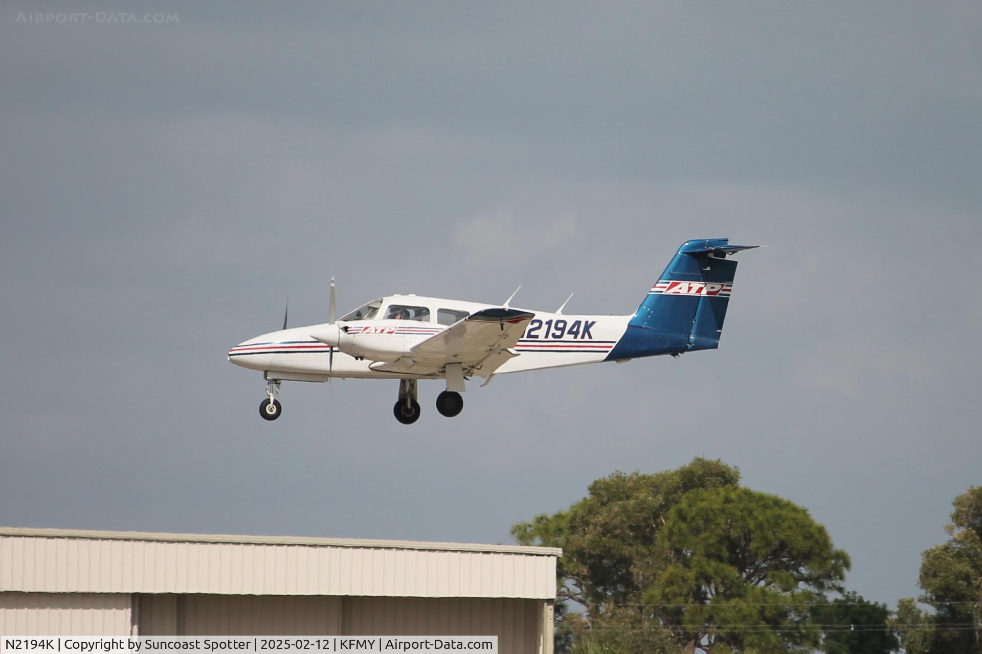 N2194K, 1978 Piper PA-44-180 Seminole C/N 44-7995203, ATP 2194K arrives on Runway 23 at Page Field