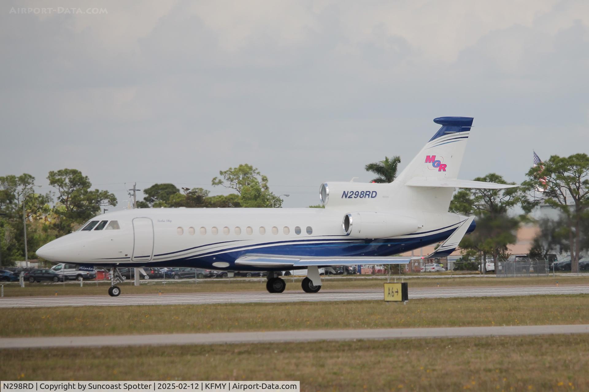 N298RD, 1998 Dassault Aviation Falcon 900EX C/N 024, Falcon 298RD departs Runway 23 at Southwest Florida International Airport enroute to Holland West Michigan Regional Airport
