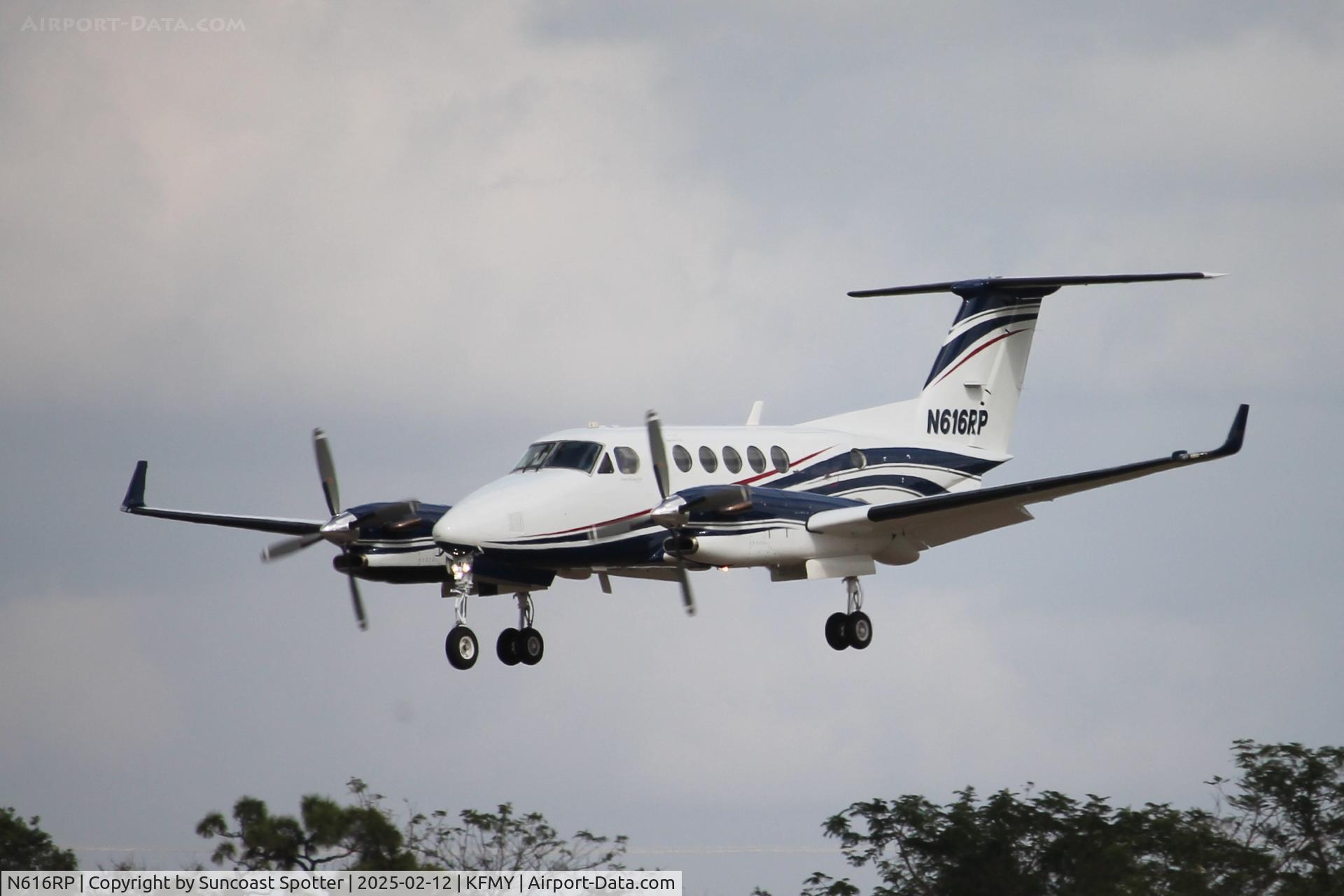 N616RP, 1989 Beech 300 C/N FA-181, King Air 298RD arrives on Runway 23 at Page Field following flight from Key West International Airport