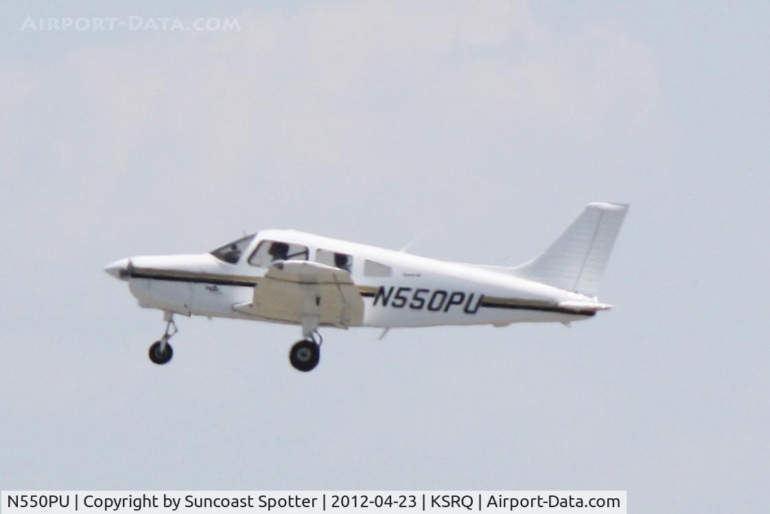 N550PU, 2000 Piper PA-28-161 C/N 2842106, N550PU departs Runway 32 at Sarasota-Bradenton International Airport