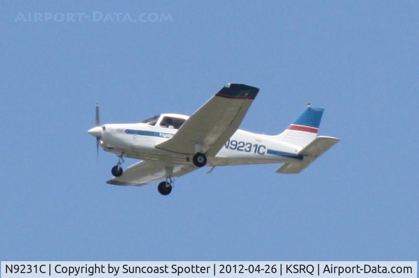 N9231C, 1989 Piper PA-28-161 C/N 2841093, Piper Cherokee on approach to Runway 32 at Sarasota-Bradenton International Airport