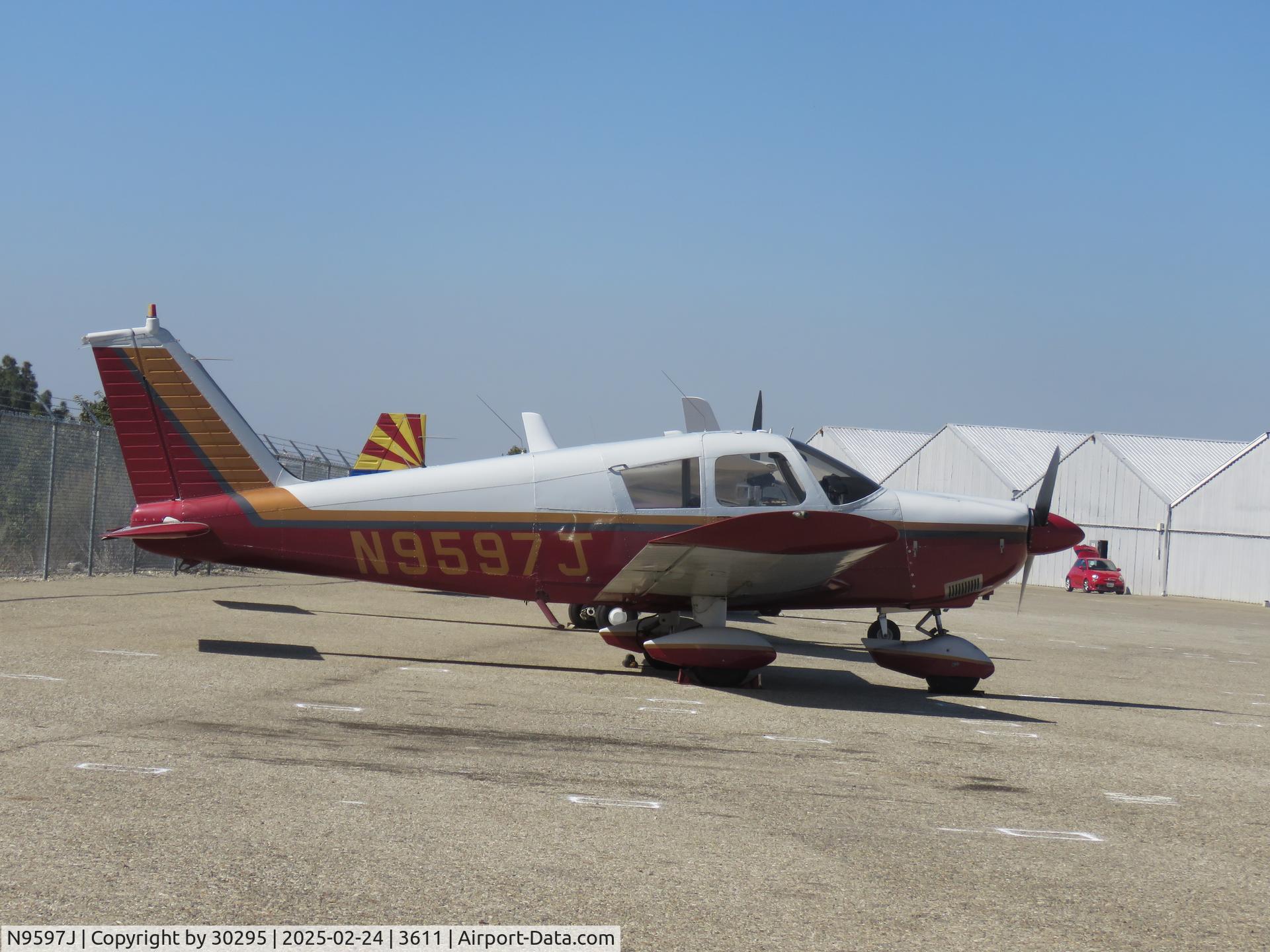 N9597J, 1966 Piper PA-28-180 C/N 28-3743, Parked