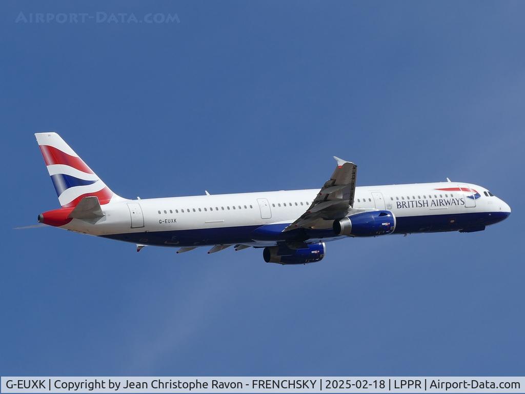 G-EUXK, 2007 Airbus A321-231 C/N 3235, Porto (OPO)	London (LGW)	BA2667