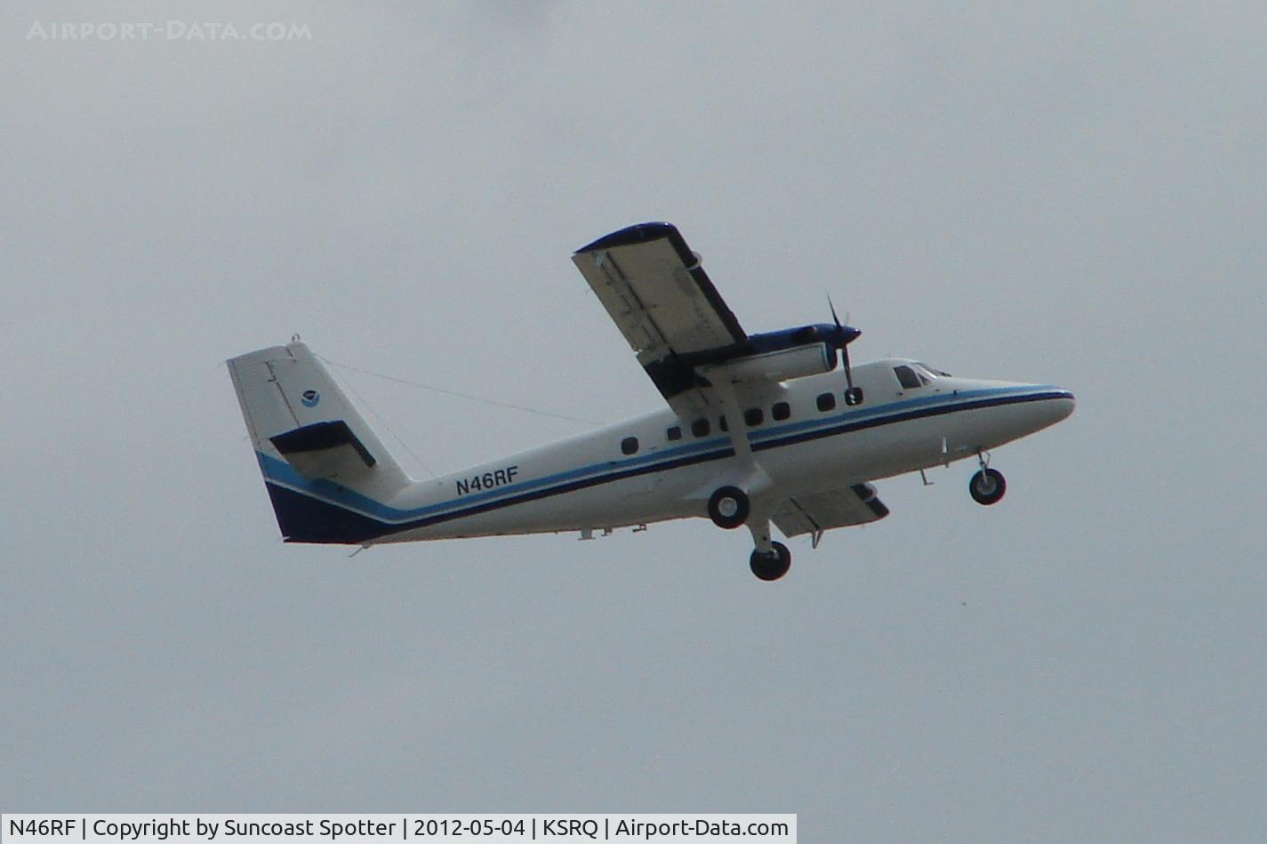 N46RF, 1985 De Havilland Canada DHC-6-300 Twin Otter C/N 824, NOAA Twin Otter departs Runway 14 at Sarasota-Bradenton International Airport
