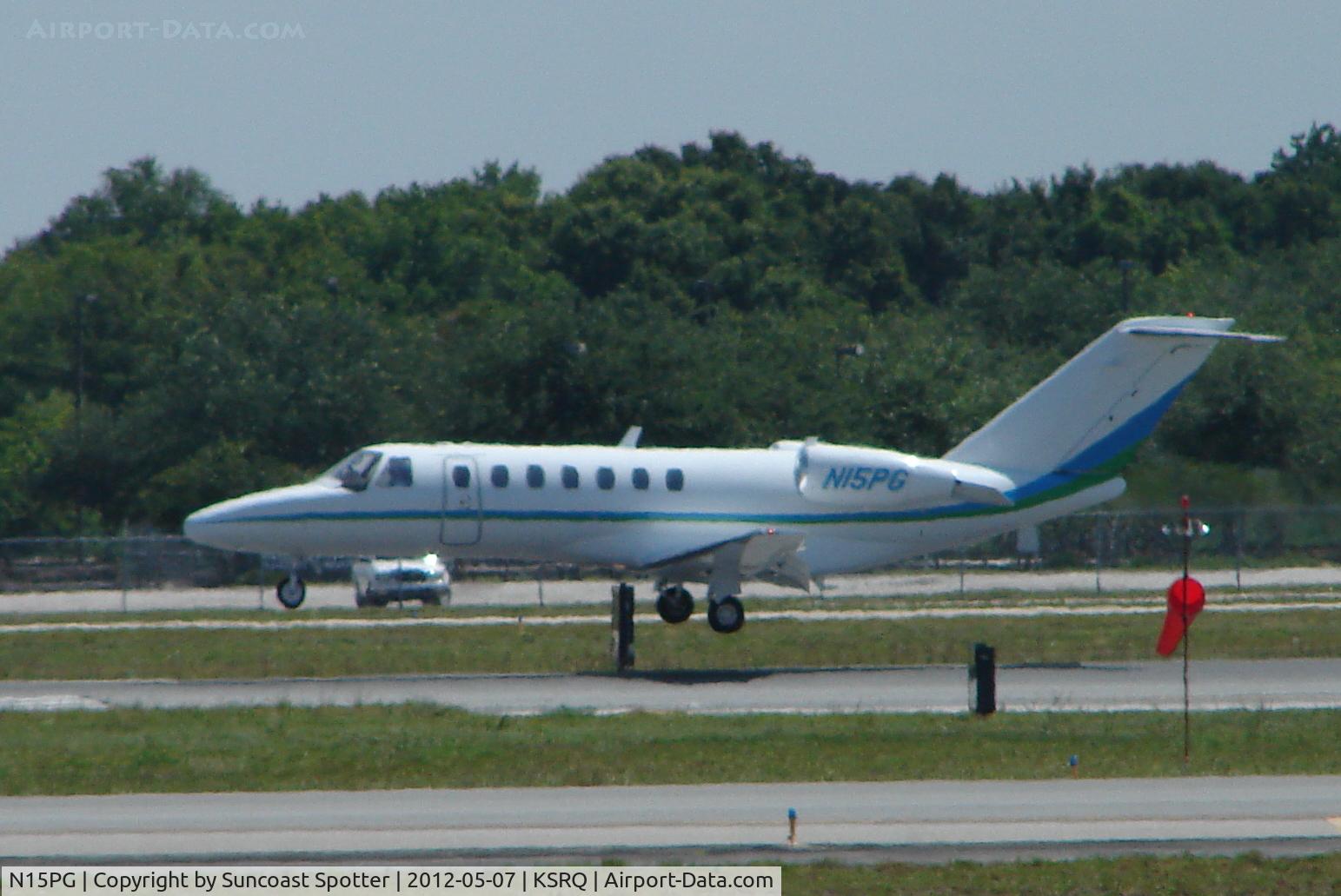 N15PG, 2007 Cessna 525B CitationJet CJ3 C/N 525B0140, Cessna CitationJet arrives on Runway 32 at Sarasota-Bradenton International Airport