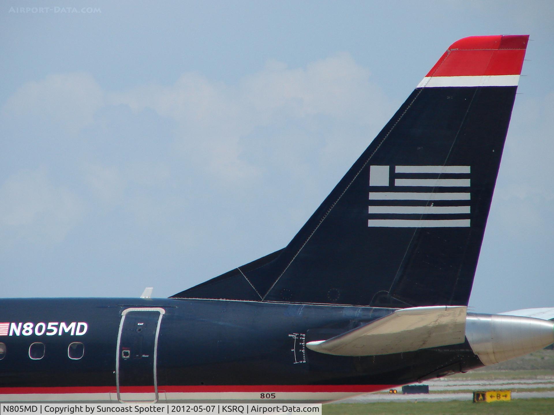N805MD, 2004 Embraer 170SU (ERJ-170-100SU) C/N 17000018, Republic/US Air Flight 3396 prepares for flight at Sarasota-Bradenton International Airport