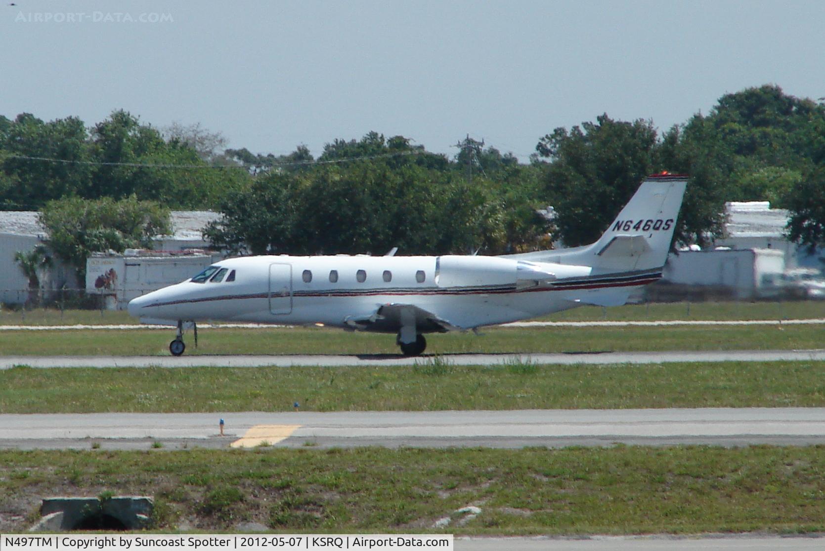 N497TM, Hawker Beechcraft 400A Beechjet C/N RK-596, Beechcraft Beechjet departs Runway 32 at Sarasota-Bradenton International Airport enroute to Chicago-Midway International Airport