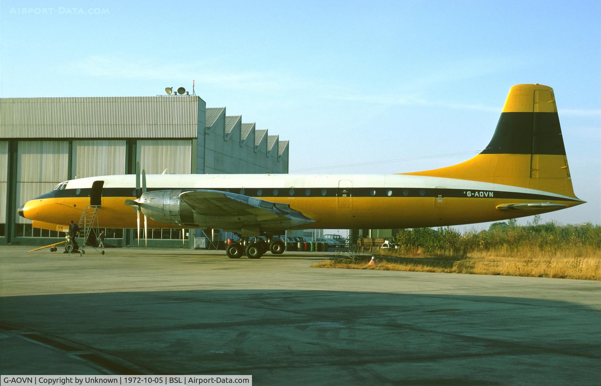 G-AOVN, 1958 Bristol 175 Britannia 312F C/N 13422, Basel 5.10.1972