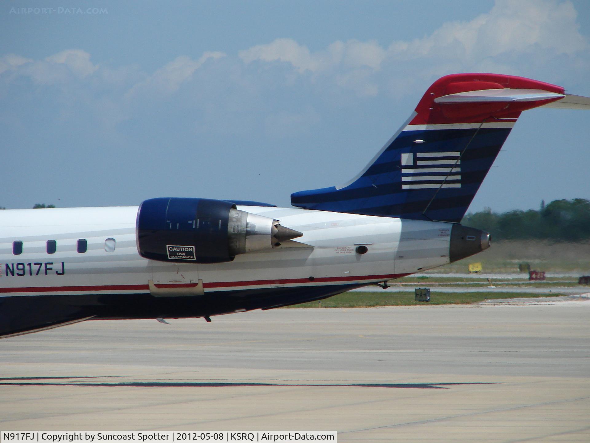 N917FJ, 2004 Bombardier CRJ-900ER (CL-600-2D24) C/N 15017, US Air/Mesa Flight 2662  prepares from flight at Sarasota-Bradenton International Airport
