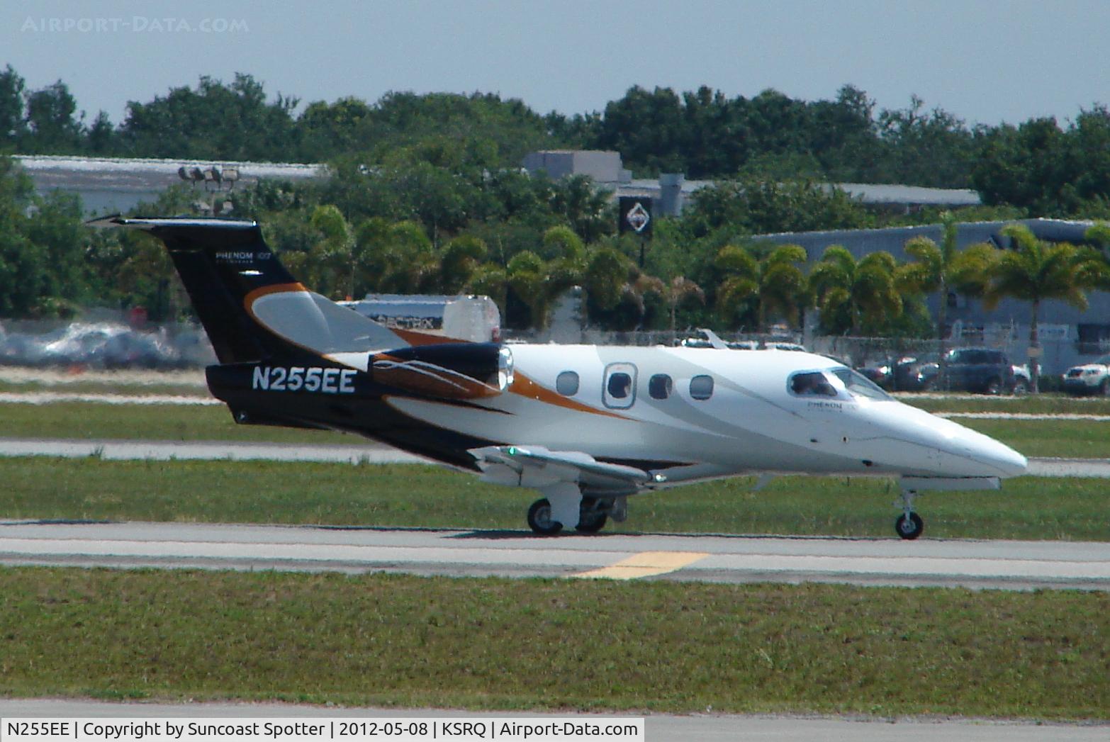 N255EE, 2012 Embraer EMB-500 Phenom 100 C/N 50000255, Embraer Phenom - N255EE taxis for departure at Sarasota-Bradenton International Airport