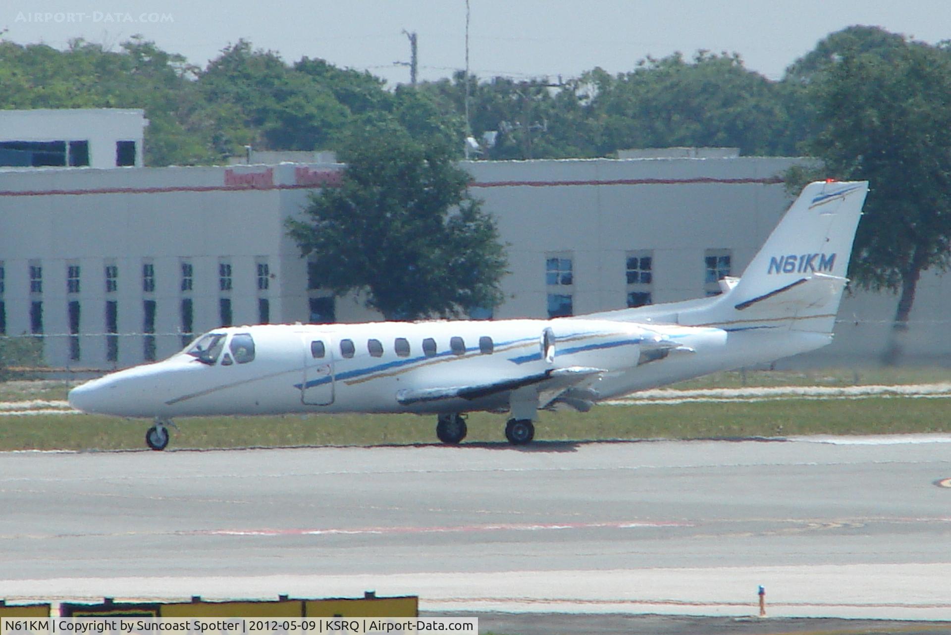 N61KM, 1994 Cessna 560 C/N 560-0255, Cessna Citation V N61KM departs Runway 32 at Sarasota-Bradenton International Airport