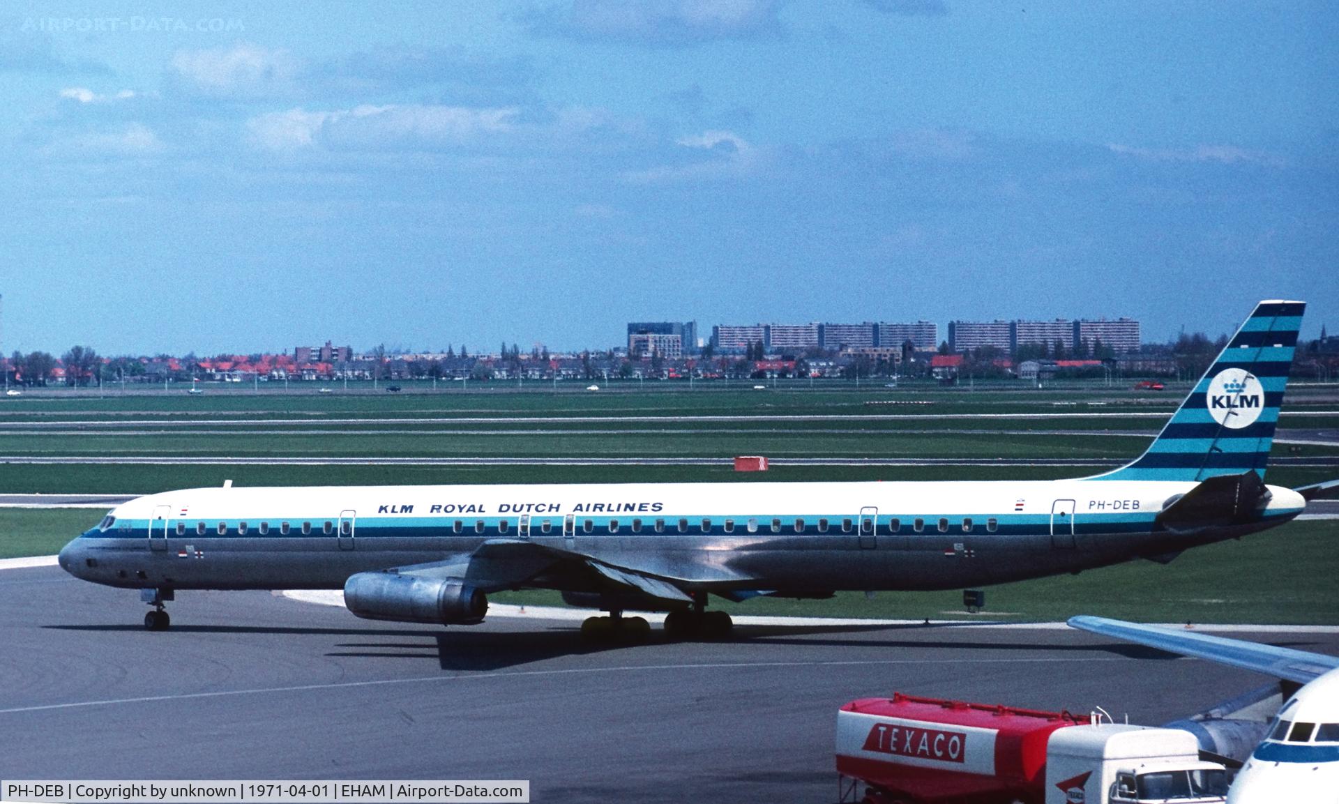 PH-DEB, 1967 Douglas DC-8-63 C/N 45901, Amstadam 4.1971