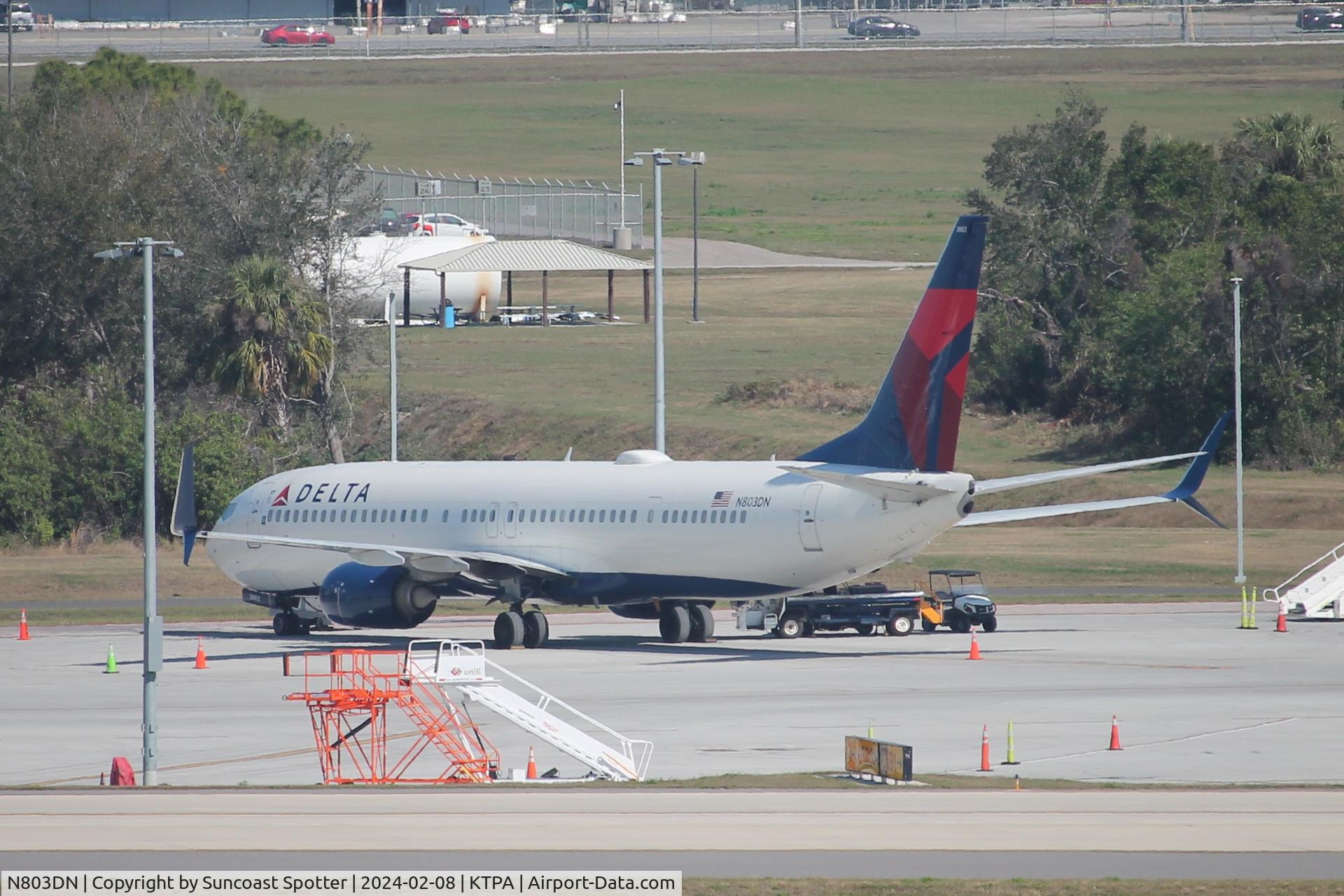 N803DN, 2013 Boeing 737-932/ER C/N 31919, Delta Boeing 737 parked on the north ramp at Tampa International Airport