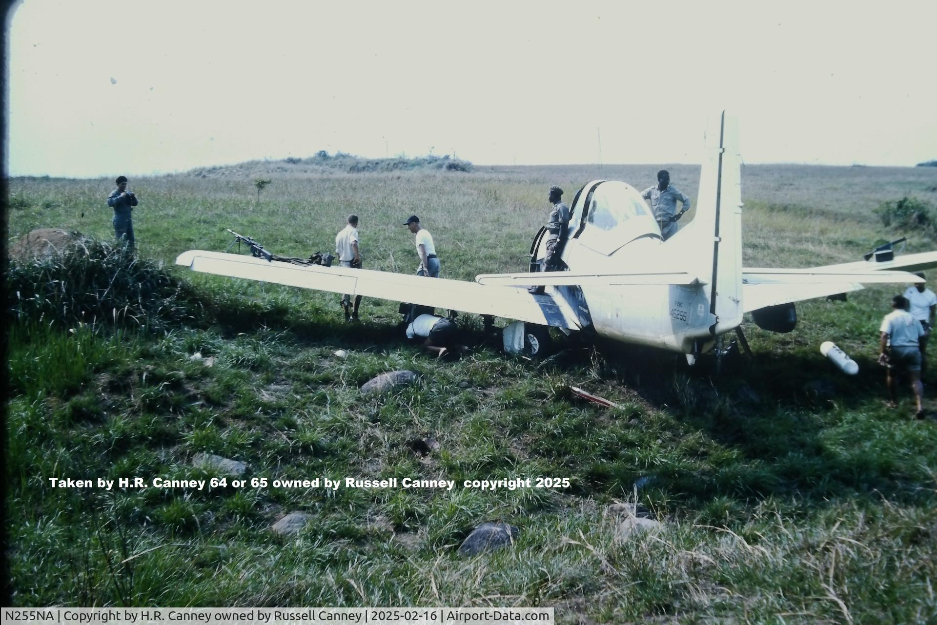 N255NA, 1954 North American T-28C Trojan C/N 252-18 (146255), #146255, my father took  photos of plane in late 64 or early 65, was used in  Congolese Republic or South Vietnam /Laos,photos developed Feb 65 looking for history on plane.