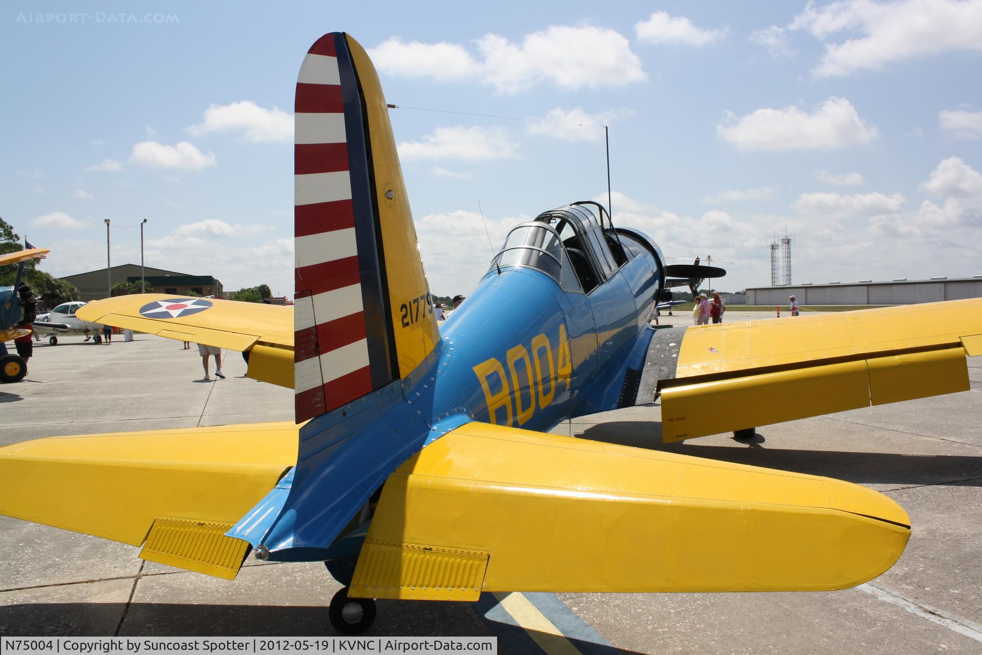 N75004, 1942 Convair BT-15 C/N 6720, Convair BT-15 on display at the Armed Forces Day event at Venice Municipal Airport