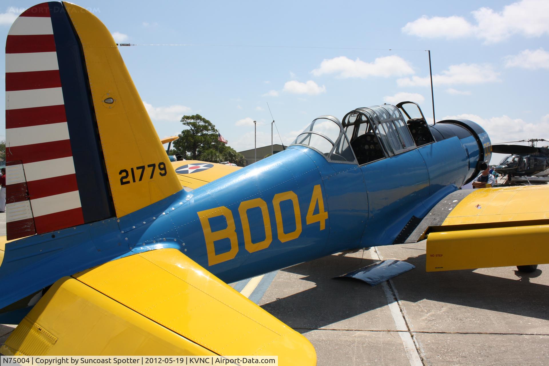 N75004, 1942 Convair BT-15 C/N 6720, Convair BT-15 on display at the Armed Forces Day event at Venice Municipal Airport