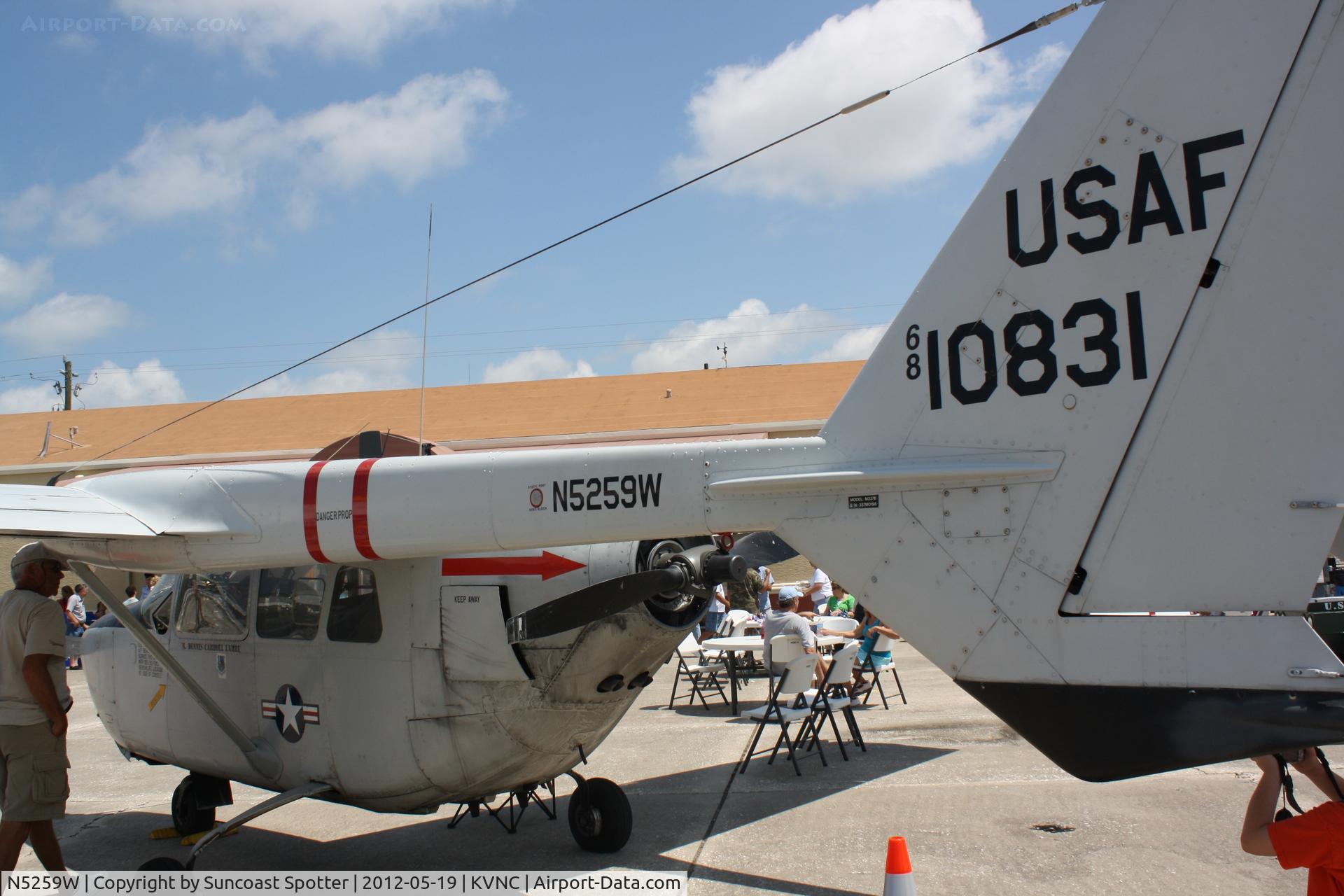 N5259W, 1968 Cessna M337B (O-2A) Super Skymaster C/N 337M-0196 (68-10831), Cessna Skymaster display at Armed Forces Day event at Venice Municipal Airport