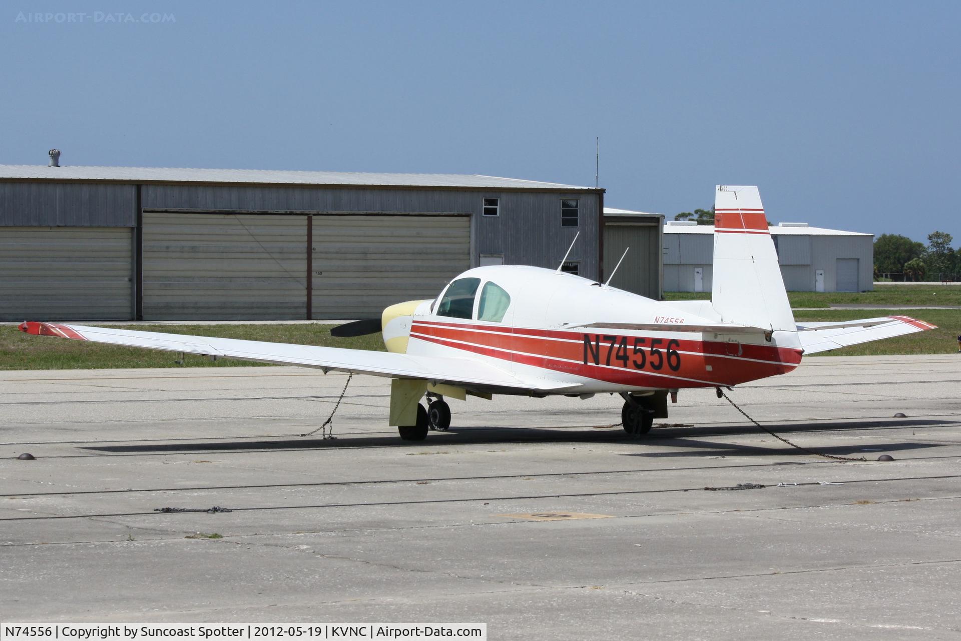 N74556, 1961 Mooney M20C Ranger C/N 1948, Mooney M-20 on the ramp at Venice Airport