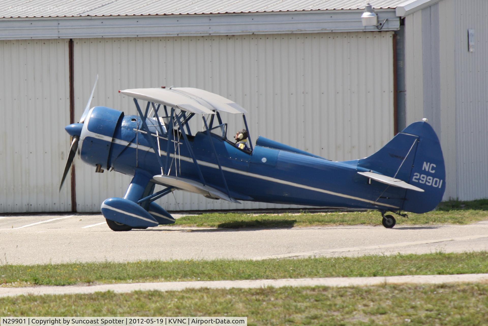 N29901, 1940 Waco UPF-7 C/N 5398, Waco taxis at Venice Airport