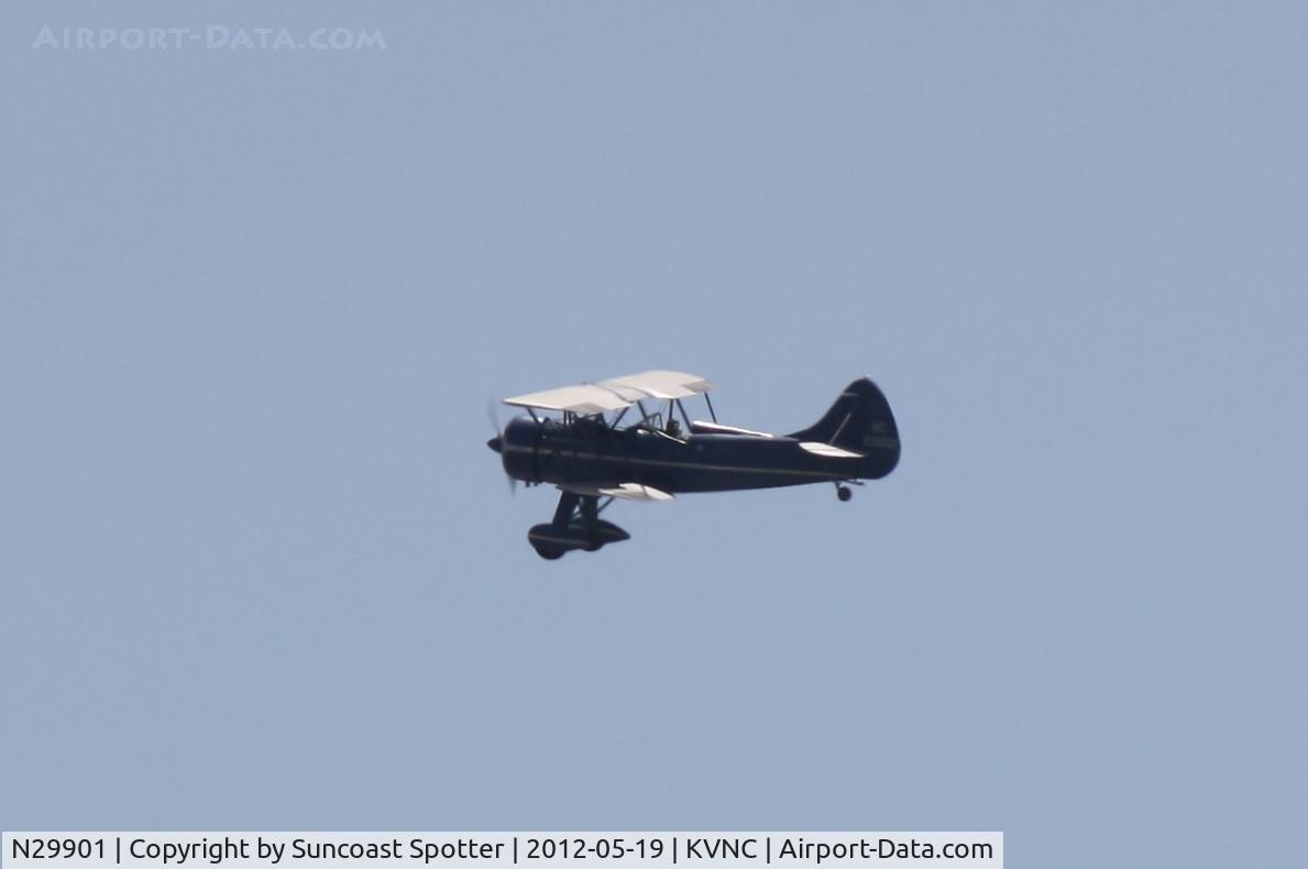 N29901, 1940 Waco UPF-7 C/N 5398, Waco departs Venice Airport