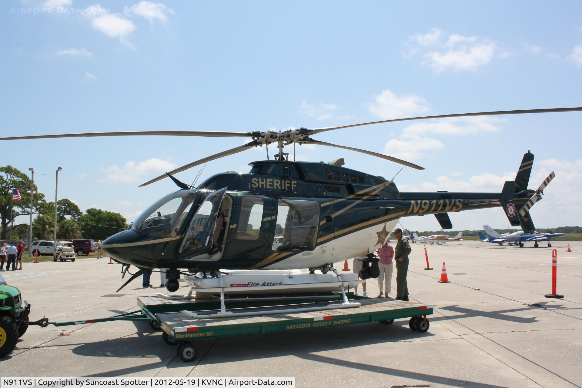 N911VS, 2005 Bell 407 C/N 53650, Air One on display at Armed Forces Day event at Venice Municipal Airport