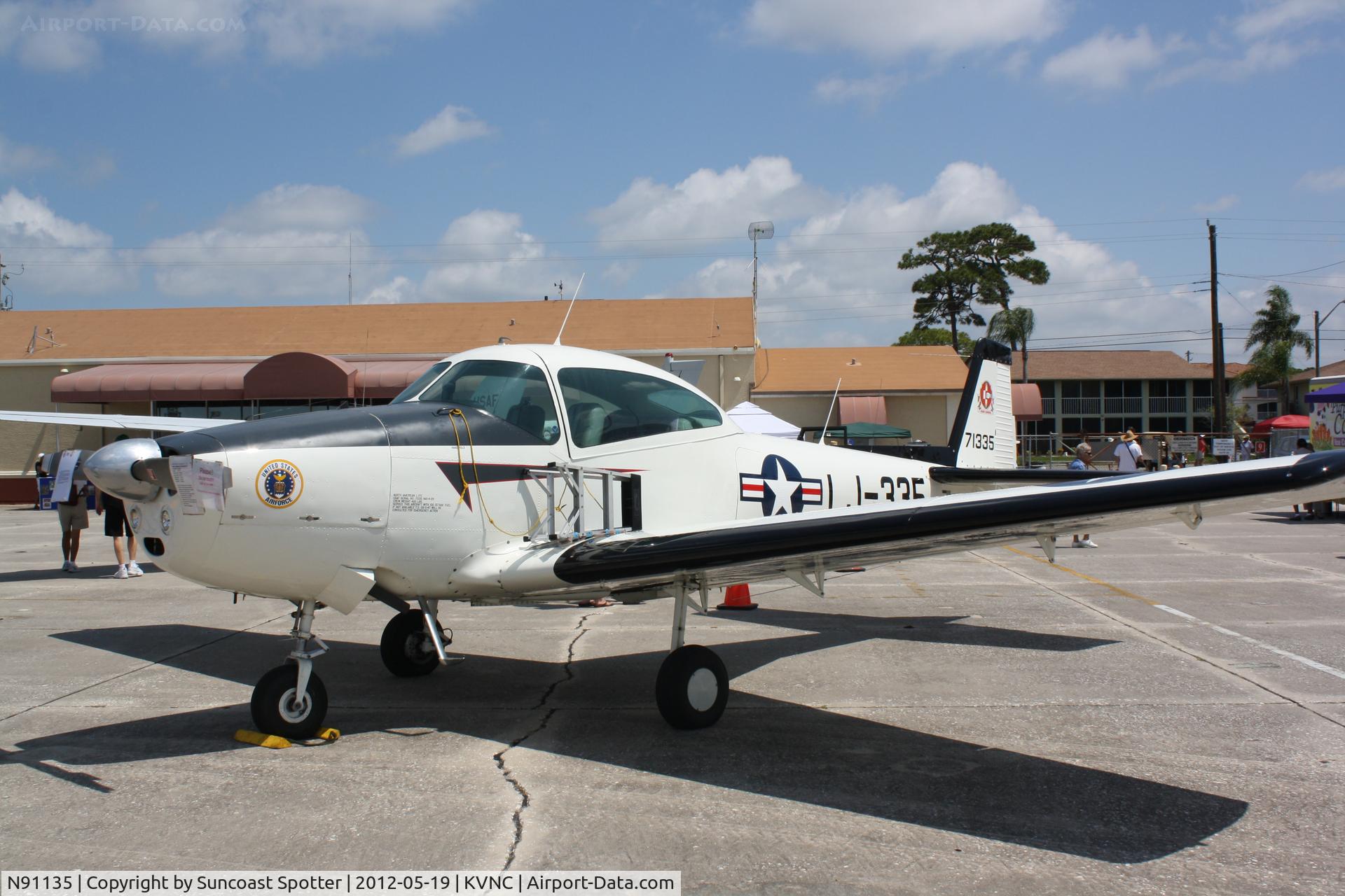 N91135, 1946 North American Navion (NA-145) C/N NAV-4-29, North American Navion  on display at Armed Forces Day event at Venice Municipal Airport