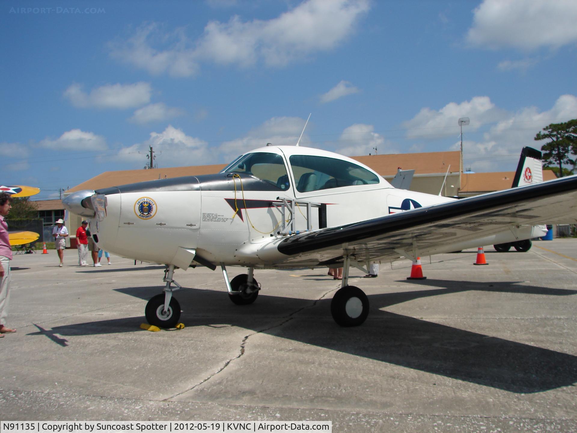 N91135, 1946 North American Navion (NA-145) C/N NAV-4-29, North American Navion on display at Armed Forces Day event at Venice Municipal Airport