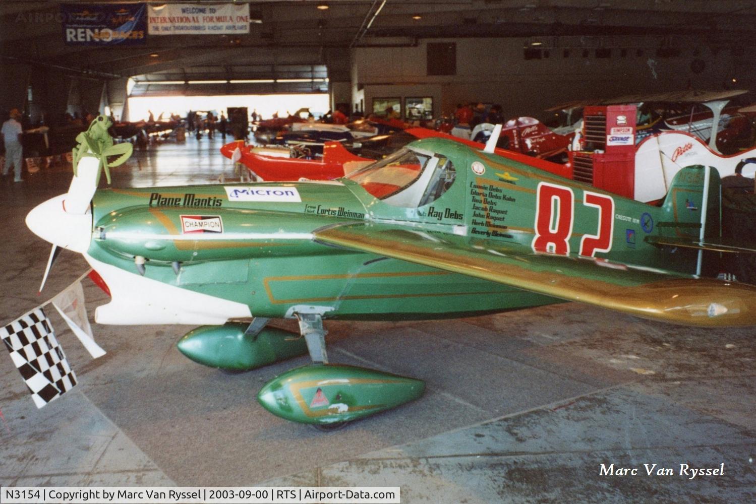 N3154, Cassutt Special IIIM C/N 01, Formula One class race #82 was flown by Ray Debs at the Reno Air Races in 2003.
