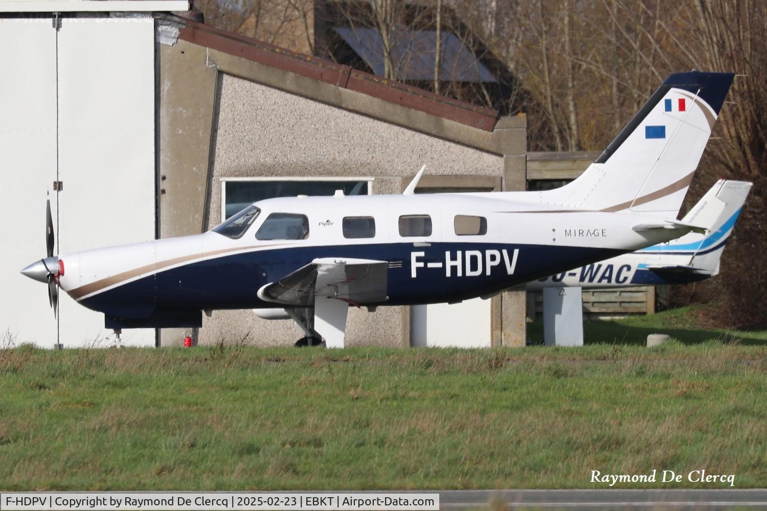 F-HDPV, 2014 Piper PA-46-350P Malibu Mirage Malibu Mirage C/N 4636624, At Kortrijk-Wevelgem Airport