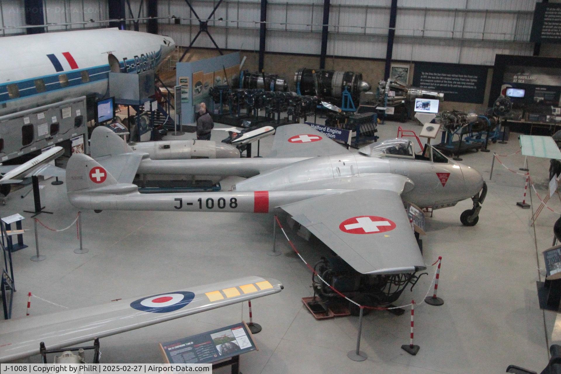 J-1008, De Havilland (FFA) DH-100 Vampire FB6 C/N 148, J-1008 1949 DH100 Vampire FB6 Swiss Air Force DHAM London Colney 
