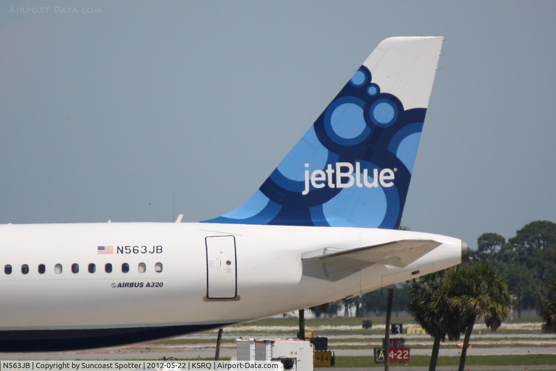N563JB, 2003 Airbus A320-232 C/N 2006, JetBlue Flight 346 prepares for flight at Sarasota-Bradenton International Airport