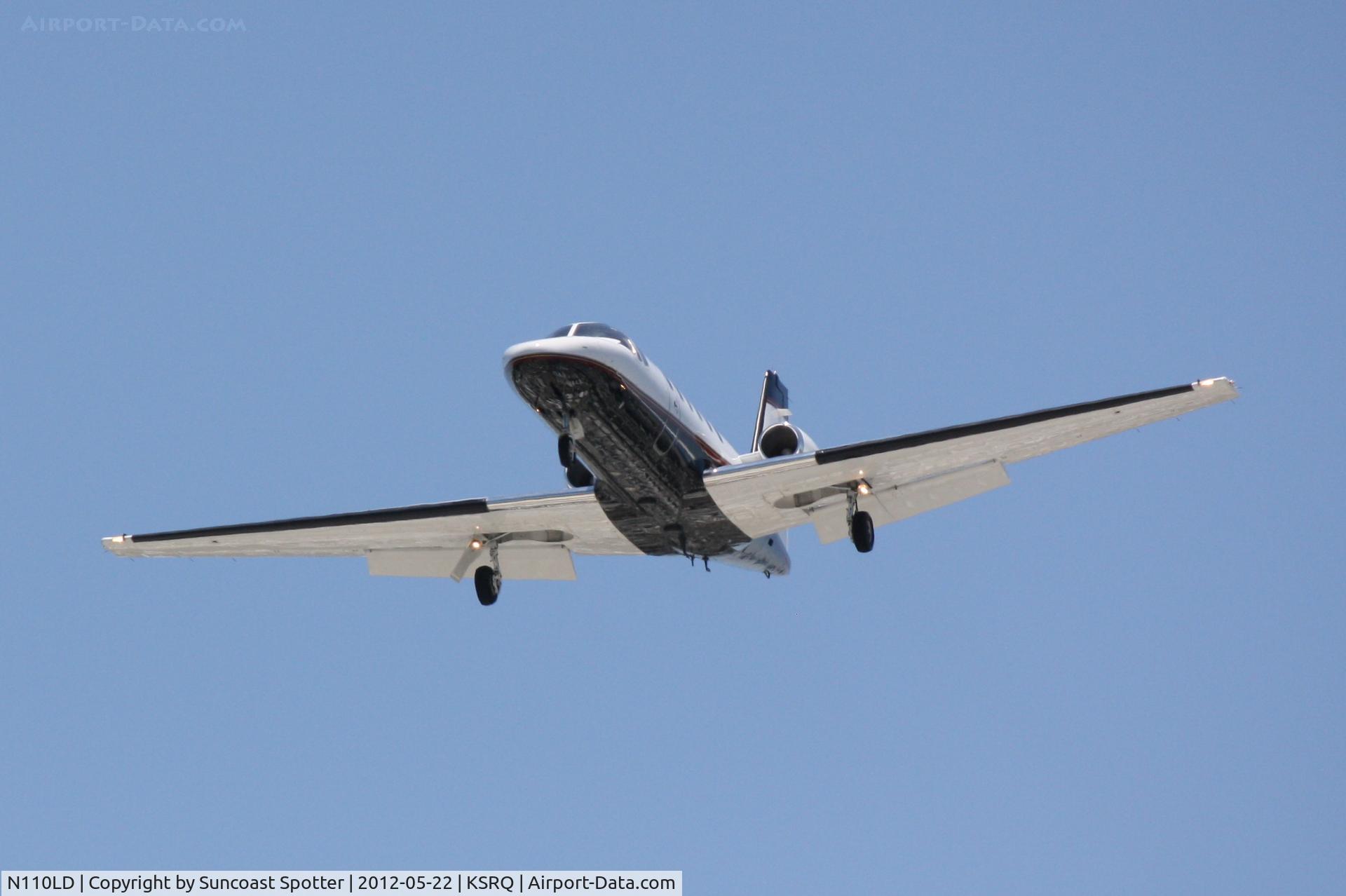 N110LD, Cessna 550 C/N 550-0366, Cessna Citation Bravo on approach to Runway 32 at Sarasota-Bradenton International Airport following a flight from Miami International Airport