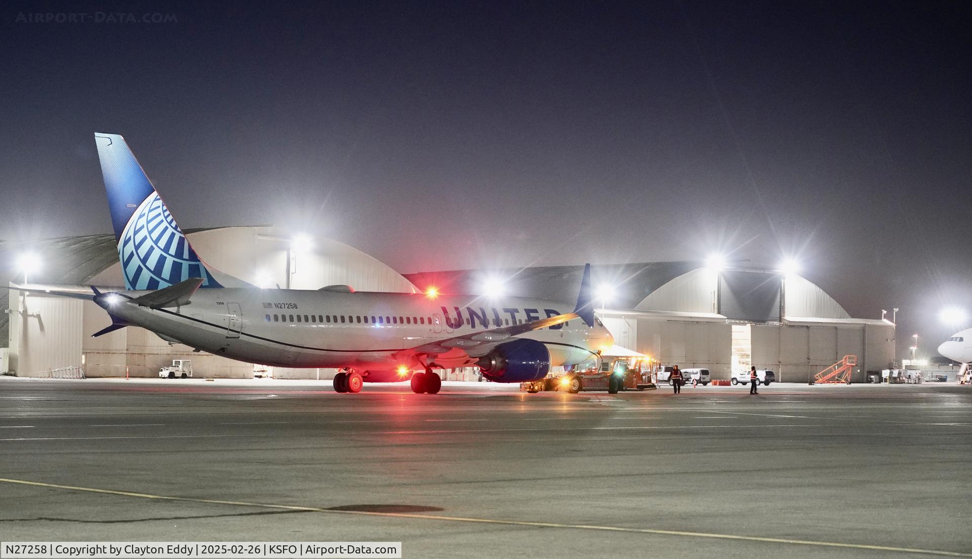 N27258, 2021 Boeing 737-8 MAX C/N 66593, SFO 2025